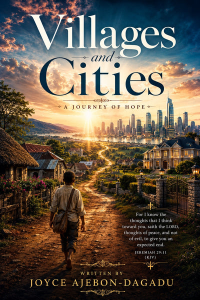 Villages and Cities: A Journey of Hope — book cover by Joyce Ajebon-Dagadu, coming soon